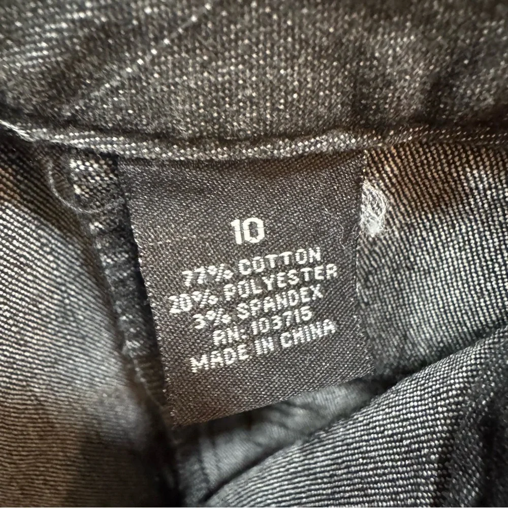 Larry Levine Black Jeans Stretch Size 10 Wide Leg Trousers